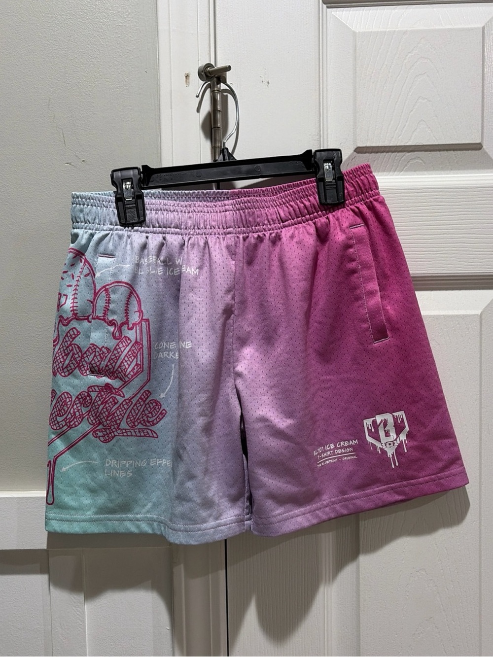 Baseball lifestyle b 101 OG Ice Cream youth size large shorts